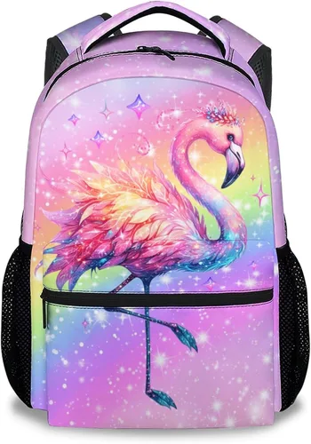 Vista 10 de Mochila para niñas, mochilas de unicornio para niños, bolsa de libros de 17 pulgadas para jardín de infantes primaria, preescolar, bonita mochila
