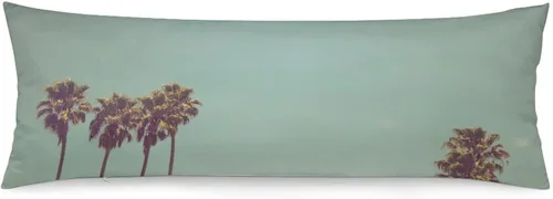 Vista 18 de Protector de almohada de playa con palmeras tropicales de 16 x 14 pulgadas, palmeras de playa, paisaje marino costero, decorativo, rectangular
