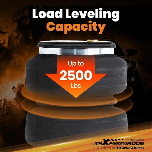 Vista 7 de maXpeedingrods Bolsa de suspensión de aire de repuesto 2500lb con amortiguador interno para GMC Silverado Sierra 1500 para Ford