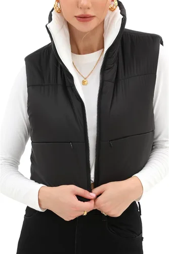 Vista 33 de Xeoxarel Chaleco acolchado corto con bolsillos para mujer (XS-XXL)