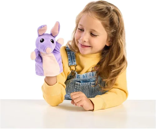 Vista 3 de Bluey Marioneta Bilby de mano de peluche, 8-9 pulgadas, suave, hecha para manos pequeñas, títeres de peluche para niños a partir de 3 años