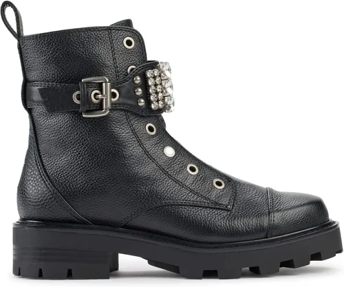 Vista 5 de KARL LAGERFELD Women's Maeva Lug-Sole Combat Boots