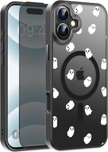 Vista 36 de Goodon para iPhone 15 Pro Max con protector de pantalla de privacidad, compatible con Magsafe, funda translúcida mate a prueba de golpes - Linda