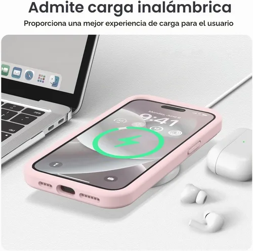 Vista 7 de Vooii Compatible con iPhone 15 Pro Max, Funda de silicona premium mejorada, [Protección de cámara] [Forro de microfibra suave antiarañazos] Funda