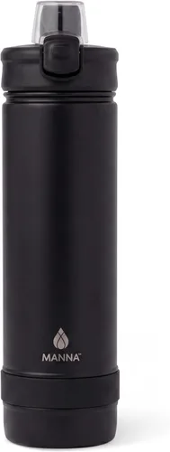 Vista 25 de Manna Botella de acero inoxidable con tapa de bloqueo a presión y boquilla para sorber - 16 onzas - Blazer Powder Coat