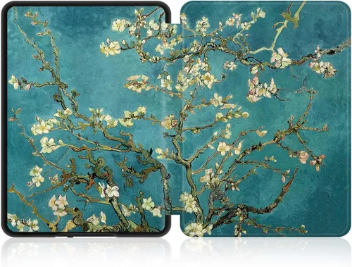 Vista 7 de TNP - Funda delgada para Kindle Paperwhite de 10ª generación, 2018 flor de Almond Blossom