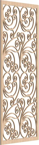 Vista 150 de 9 3/8"W x 24 3/8"H x 1/4"T Marilla Decorativos Paneles de Pared de Madera Calado, Abedul
