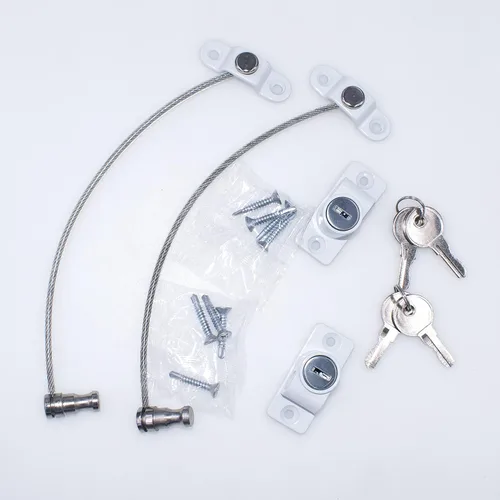 Vista 6 de OMOTOOL Cerradura de seguridad con restrictor de ventana infantil (paquete de 2) Protección para bebés con bloqueo de ventana para evitar que