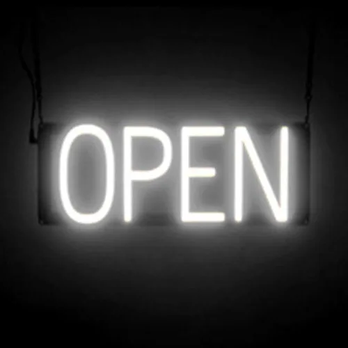 Vista 20 de SpellBrite Letrero LED Neon OPEN para negocios - Azul, 17" x 6