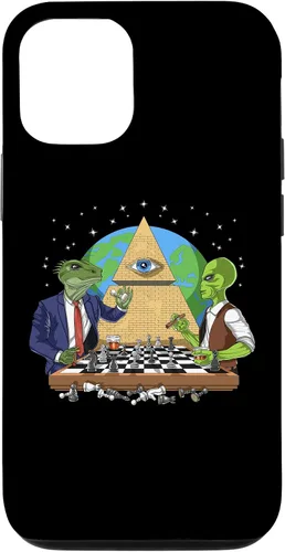 Vista 27 de Funda para iPhone 14 Pro Alien Illuminati Conspiracy Theory All Seeing Eye Aliens