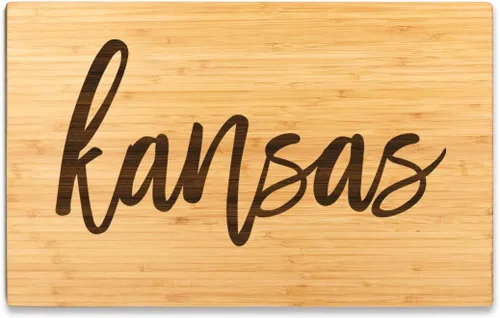 Vista 19 de Andaz Press Alabama State - Tabla de cortar de madera de bambú, 17.75 x 11 pulgadas, caligrafía, paquete de 1, tabla de cortar grande grabada