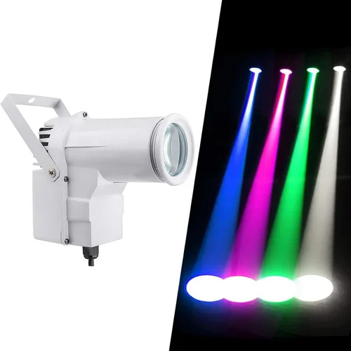 Vista 11 de la bola del disco de 12w RGBW enciende la luz de la bola del espejo, luces del punto del punto del disco del proyector de Pinpoint Dj Pinspot DMX
