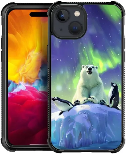 Vista 464 de Funda compatible con iPhone 15, diseño de elefantes africanos, diseño increíble a prueba de golpes, antiarañazos, carcasa trasera de policarbonato