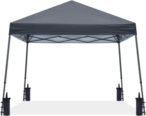 Vista 16 de ABCCANOPY - Toldo autodesplegable y estable para exteriores, base de 10 x 10 pies, parte superior de 8 x 8 pies, color blanco