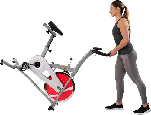 Vista 5 de Sunny Health & Fitness Smart Magnetic Indoor Cycling Bike, Stationary Exercise Cardio Equipment, Free SunnyFit Training App