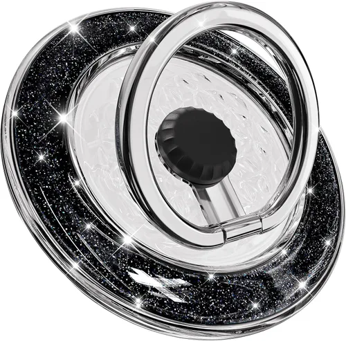 Vista 10 de Soporte magnético de anillo de teléfono para MagSafe, [rotación flexible de 360°], soporte de agarre magnético para anillo de dedo, apto para iPhone