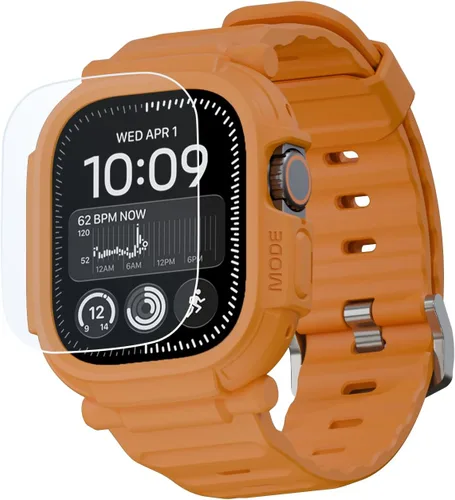 Vista 12 de elkson Funda con Correa para Apple Watch Ultra de 49mm 3/2/1 con Protector de Pantalla de Vidrio Templado, Serie Quattro Pro Resistente para Correa