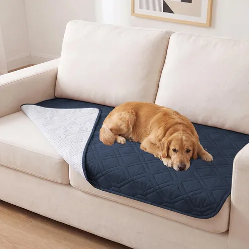 Vista 9 de Manta impermeable para perro, funda de cama para mascotas, para muebles, cama, sofá, sofá biplaza con respaldo antideslizante
