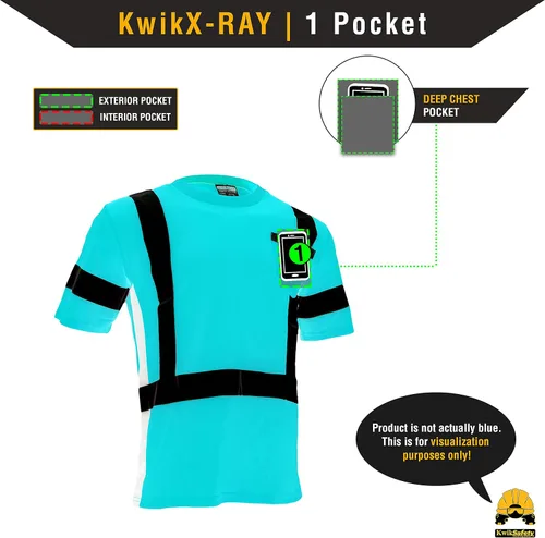 Vista 6 de KwikSafety Operator Short Sleeve Safety Shirts Class 2 ANSI OSHA Hi Vis PPE Cinta básica Naranja