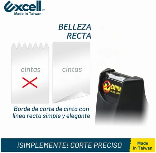 Vista 3 de Excell EX-11825BK Dualcore Dispensador de cinta de escritorio 1" + 3" Core