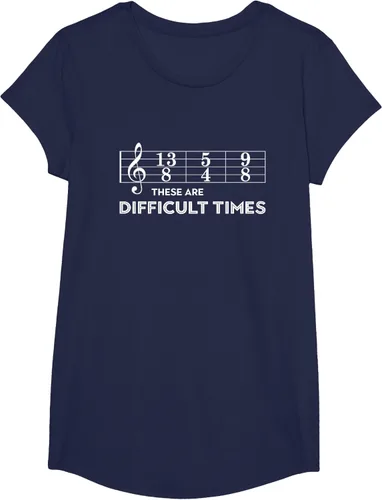 Vista 68 de Musician - Camiseta con texto en inglés "These are Difficult Times", talla S