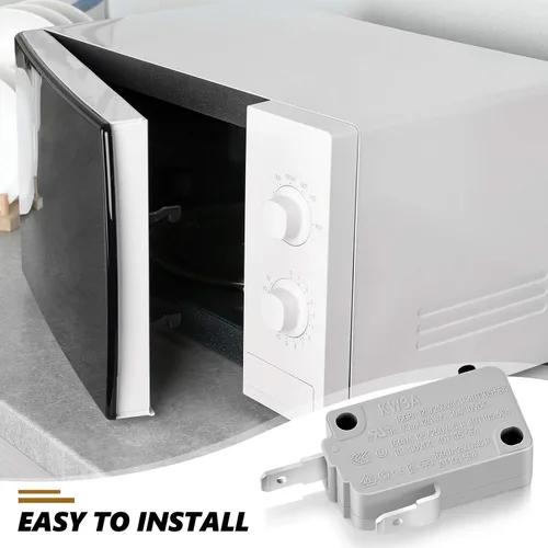 Vista 4 de Weewooday 4 piezas de repuesto para interruptor de puerta de horno de microondas, parte Kw3a normalmente abiertos normalmente cerrados, compatibles