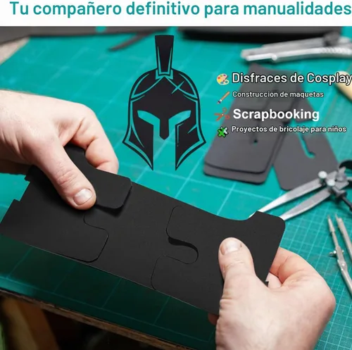 Vista 5 de Rollo de Espuma EVA - Hojas de Espuma EVA para Manualidades, Vestuario de Cosplay, Proyectos DIY - 2mm de Grosor, 51"x13.8" Negro