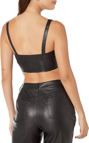 Vista 2 de The Drop Bralette de cuero vegano Lewis para mujer