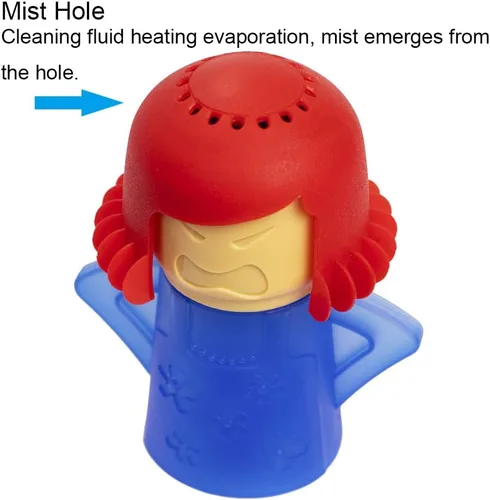 Vista 3 de Limpiador de microondas Angry Mom, limpiador a vapor de microondas Mad Mama, solo tienes que añadir vinagre y agua, limpia fácilmente la suciedad