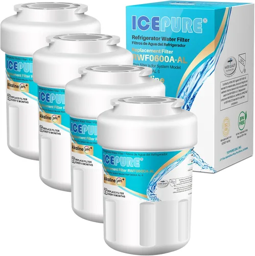 Vista 10 de ICEPURE Alkaline RWF0600A-AL Filtro de agua para refrigerador, reemplazo para GE MWF, MWFA, MWFINT, MWFP, GWF, 46-9991, Kenmore® 9991, WFC1201