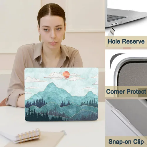 Vista 140 de Funda compatible con MacBook Air de 11 pulgadas 2015-2010 A1465 A1370, diseño impreso de plástico para laptop, carcasa protectora Air de 11.6