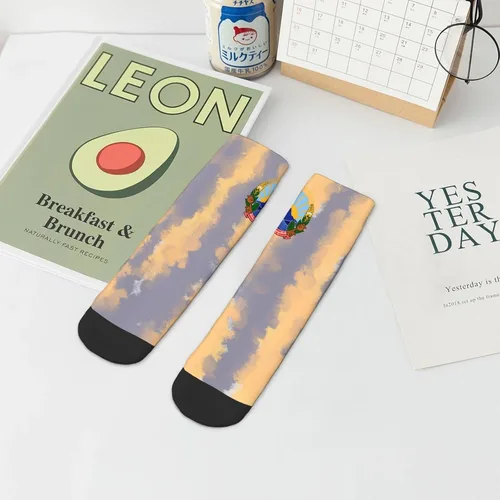 Vista 8 de Coat Of Arms Of North Macedonia Ankle Socks Winter Low Cut Sports Warm Comfort Breathable Casual Socks For Mens And Womens