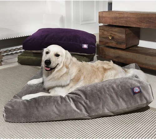 Vista 5 de Majestic Pet Villa - Cama rectangular para perro, lavable, cama antideslizante y cómoda para mascotas, cama de jaula con funda extraíble lavable