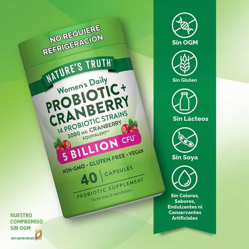 Vista 3 de Nature's Truth Probióticos para mujeres 5 mil millones de UFC al día