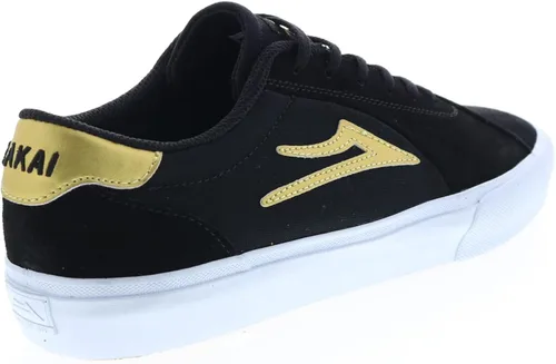 Vista 8 de Lakai Flaco II - Zapatos de patinaje ChocolateGamuza Negra