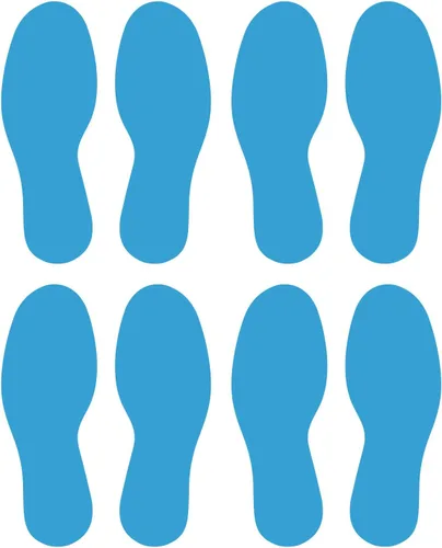 Vista 80 de LiteMark Calcomanías de vinilo para piso, calcomanías de línea para suelo de aula, oficinas, bailes, eventos, marcadores de puntos duraderos con Azul