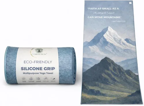 Vista 10 de Toalla antideslizante para esterilla de yoga caliente para yoga, toalla de yoga lavable a máquina con agarre de silicona, secado rápido y súper