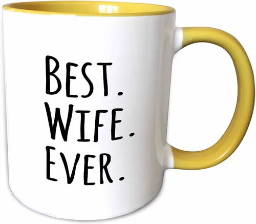 Vista 8 de 3dRose InspirationzStore-Tipografía - Best Wife Ever - regalos divertidos y románticos para casados, recién casados para sus aniversarios o día