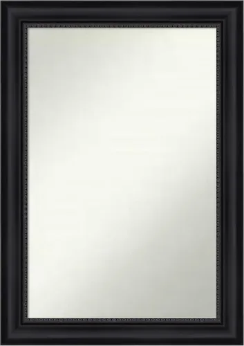 Vista 282 de Amanti Art Espejo personalizado, espejo de baño negro Astor, espejo de pared o espejo de tocador de baño sobre el fregadero (25 x 25 pulgadas)