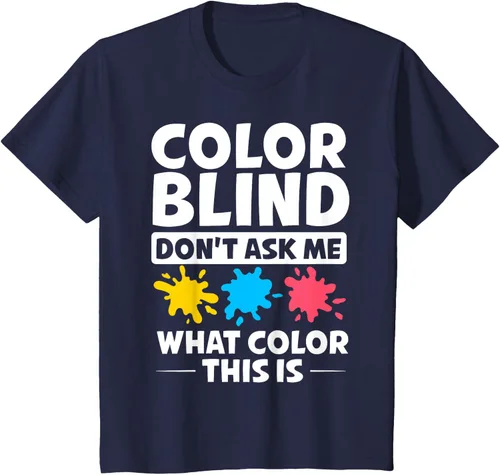 Vista 27 de Color Blind Camiseta Test Funny Glasses Visions, Negro