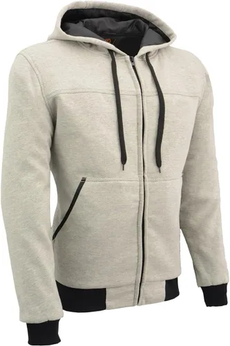 Vista 19 de Milwaukee Leather Sudadera con capucha protectora para hombre - Aramida reforzada con armadura de hombro y codo CE Grpm1788-negro