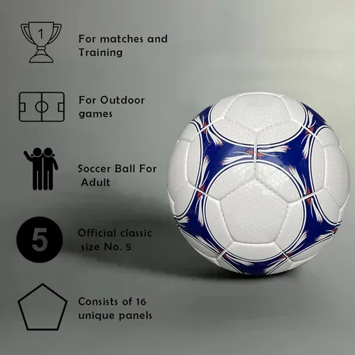 Vista 4 de Copa del Mundo 1998 Balón de Fútbol Tamaño 5 - Réplica del partido final de Francia, fútbol icónico para el juego, coleccionistas y entusiastas
