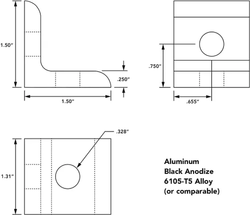 Vista 2 de 8020, 4302, 15 Series Aluminio Soporte de esquina interior de 2 agujeros Soporte de ángulo de 90 grados para extrusión de aluminio extruido