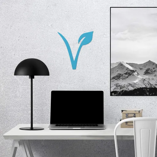 Vista 7 de ANDstic87343aBE - Adhesivos de vinilo impermeable de alta calidad con símbolo vegano y vegetariano (azul celeste) para laptop, smartphone, coche
