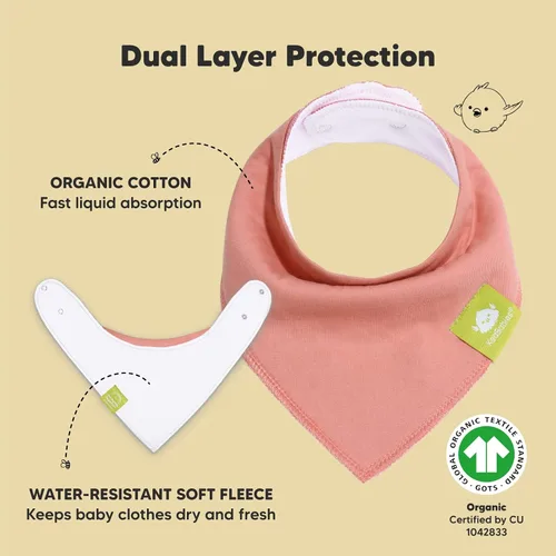 Vista 6 de KeaBabies Paquete de 8 baberos orgánicos para bebés para niñas y niños y paquete de 10 baberos bandana para bebé, baberos de dentición para niños
