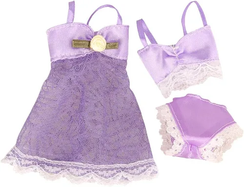 Vista 2 de BARWA Pijama de muñeca para dormir, ropa de dormir compatible con muñecas de 11.5 pulgadas (4 juegos)