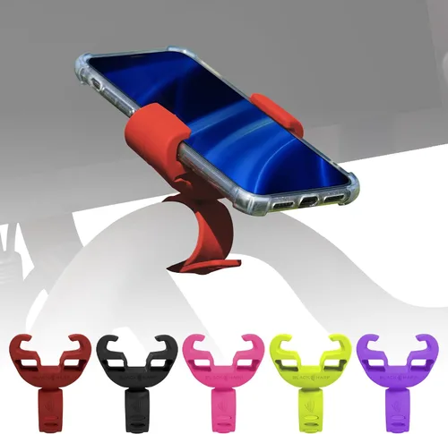 Vista 10 de Soporte de silicona para teléfono para bicicleta de ejercicios y pelotón, soporte de teléfono celular para accesorios de bicicleta estática