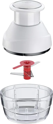 Vista 5 de Küchenprofi Picador de verduras y frutas, 3.4 pulgadas de diámetro x 4.5 pulgadas de alto, blanco, contemporáneo, mini picador de alimentos