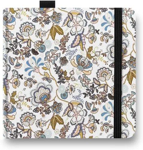 Vista 10 de E-WEICHEN 5x5 Cuadernos de acuarela de tela portátiles hechos a mano con tapa dura de tela cosida para viajes Papel para acuarela de 140LB/300gsm 20