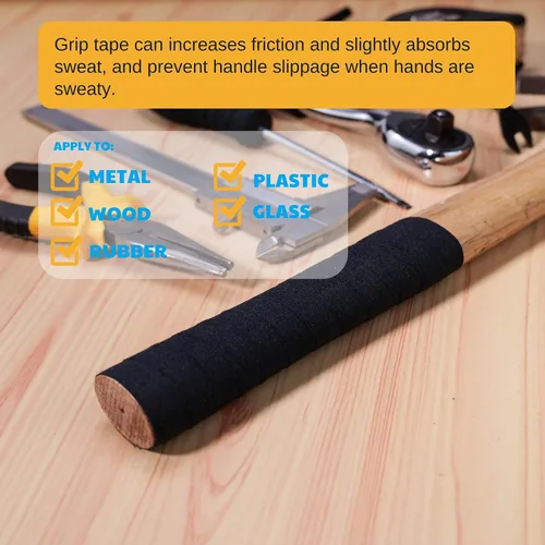Vista 7 de Cinta de agarre – Cinta de agarre de tela multiusos para barras de dominadas, pesas, pesas, deportes, herramientas, asas, murciélagos, raquetas